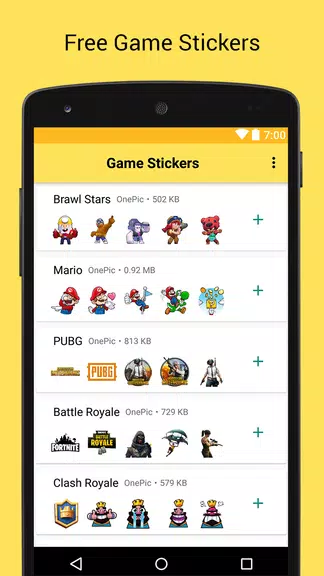 Game Stickers for Whatsapp Screenshot 1 