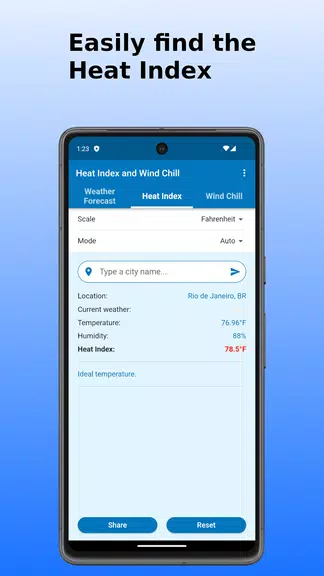 Heat Index and Wind Chill Screenshot 2