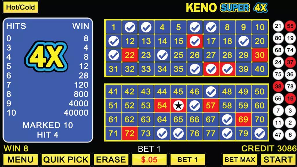 Keno Super Jackpot Screenshot 2