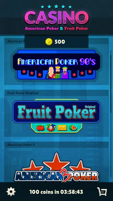 American Poker 90's Casino Screenshot 1