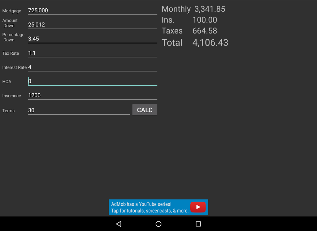 PITI mortgage calculator Screenshot 3