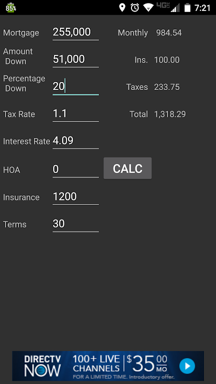 PITI mortgage calculator Screenshot 1