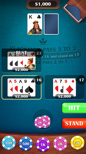 Blackjack 21 - casino card game Screenshot 1 