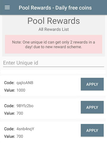 Pool Rewards - Daily Free Coins Screenshot 2