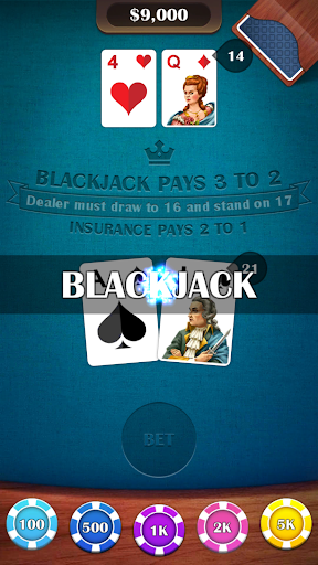 Blackjack 21 - casino card game Screenshot 2 