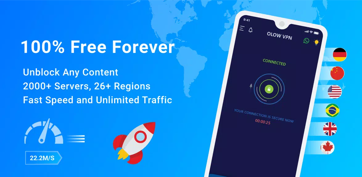 OLOW Lite VPN - Secure Proxy Screenshot 1 