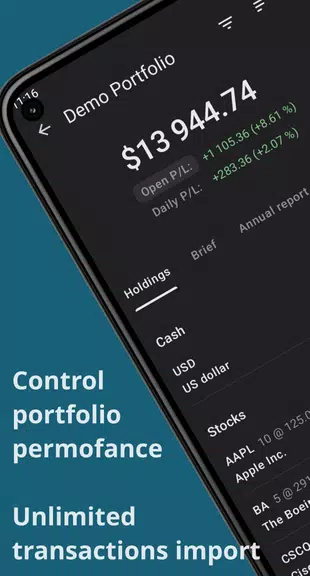 Investing portfolio tracker Screenshot 1 