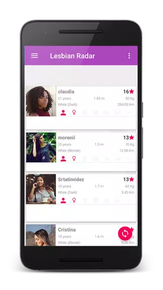 Lesbian Radar - Free dating for girls and women Screenshot 2