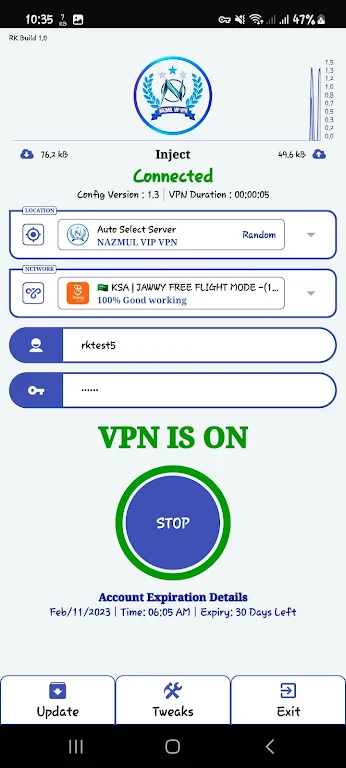 NAZMUL VIP VPN Screenshot 1 