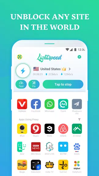 Secure VPN Proxy, Free VPN Browser- Lightspeed VPN Screenshot 2