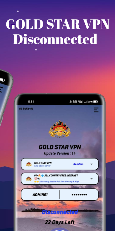 GOLD STAR VPN Screenshot 2