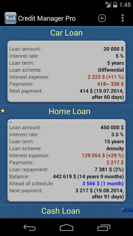 Credit Manager Screenshot 3