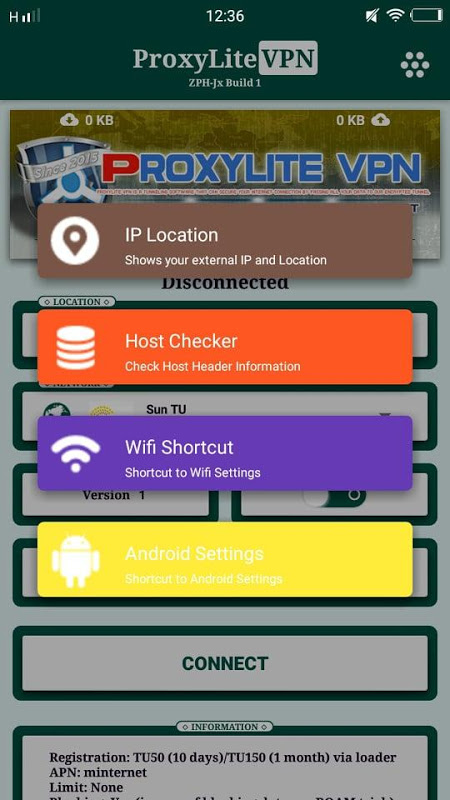 ProxyLite Reloaded - Direct, Inject & SSL/TLS VPN Screenshot 1 