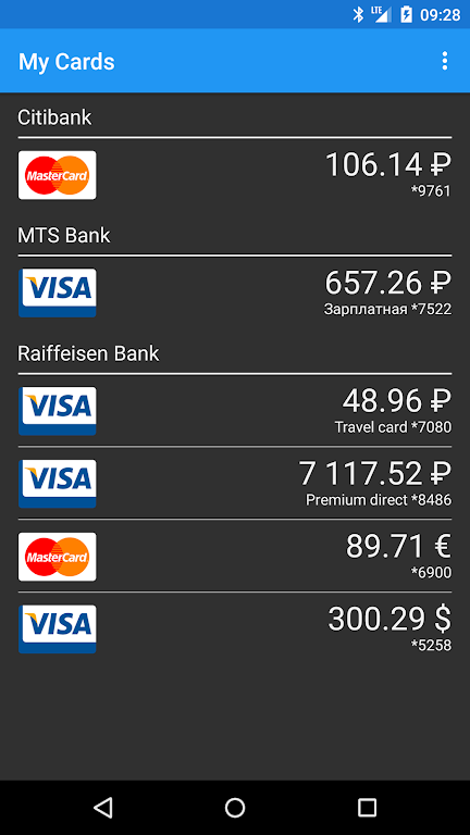 My Credit Cards Screenshot 1