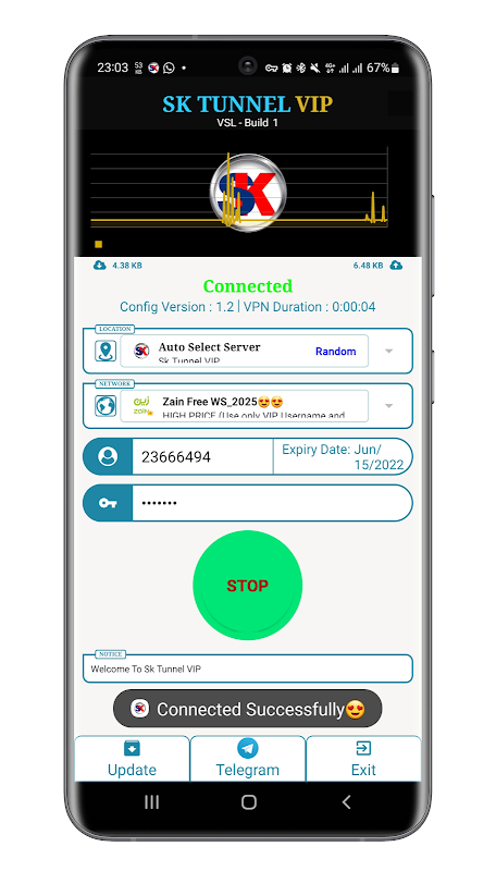 SK TUNNEL VIP VPN Screenshot 4