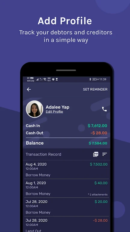 EzDebt Book - Debt Manager Screenshot 2