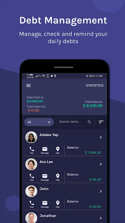 EzDebt Book - Debt Manager Screenshot 1