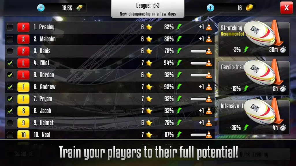 Rugby Manager Screenshot 4 