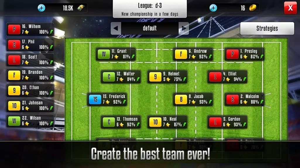 Rugby Manager Screenshot 2 