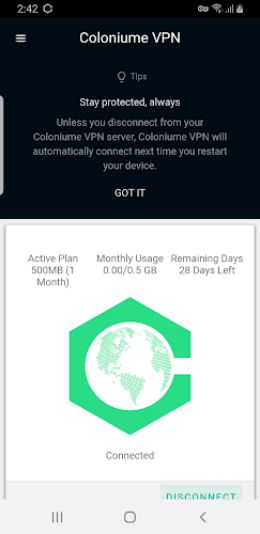 ColoniumeVPN Screenshot 3