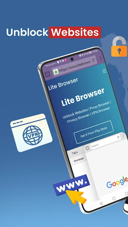 Lite Browser - VPN Browser Screenshot 3