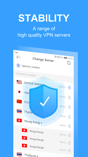 Free VPN Proxy - Secure Tunnel, Super VPN Shield Screenshot 3