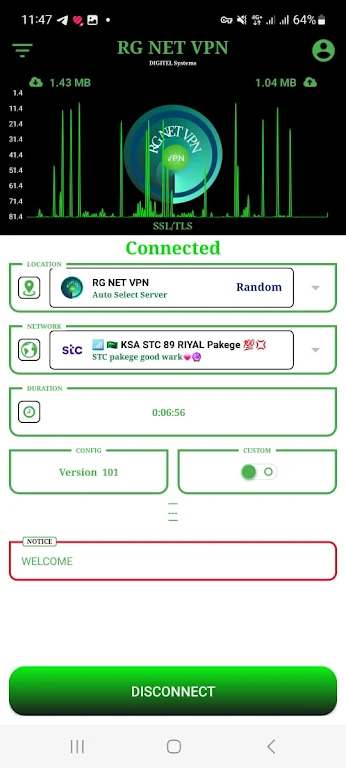 RG NET VPN Screenshot 2