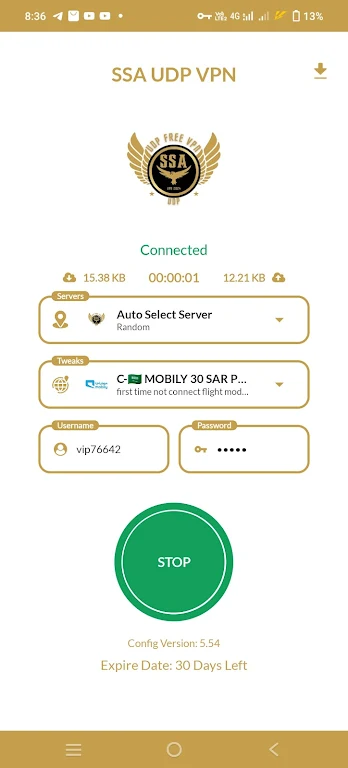 ssa udp vpn Screenshot 2 