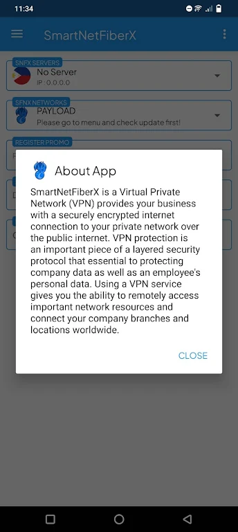 SmartNetFiberX VPN Screenshot 3