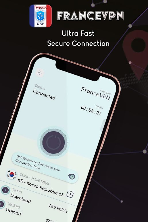 VPN France - get France ip VPN Screenshot 1 