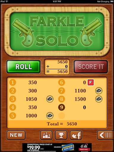 Farkle Solo Solitaire - Free Screenshot 3