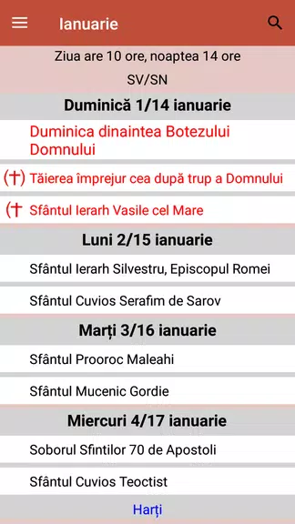 Calendar ortodox de stil vechi Screenshot 2 