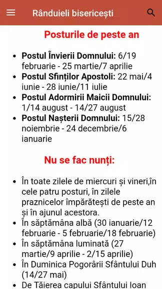 Calendar ortodox de stil vechi Screenshot 4 