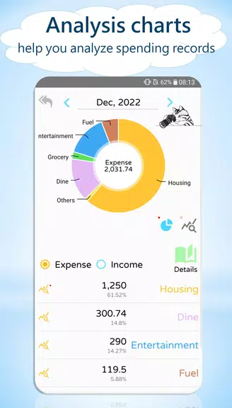 Track Budget&Expense -Cute Cat Screenshot 2