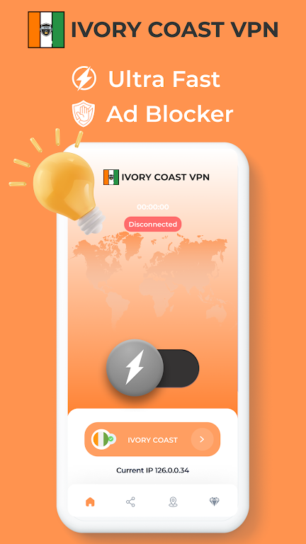 Ivory Coast VPN -Private Proxy Screenshot 2