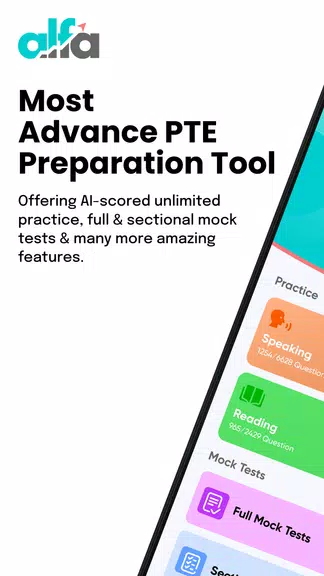 AlfaPTE - PTE Practice App Screenshot 1