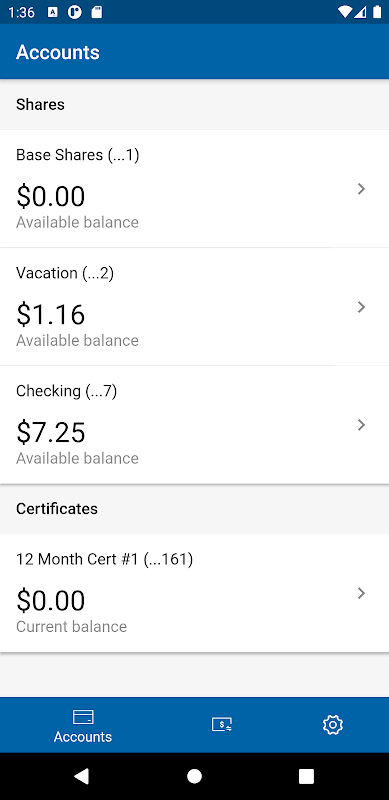 FAA Federal Credit Union App Screenshot 2