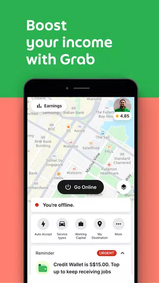 Grab Driver: App for Partners Screenshot 1