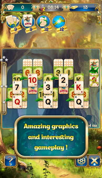 Solitaire pyramid card game for training brain Screenshot 2 