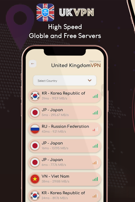 VPN United Kingdom- get UK VPN Screenshot 4