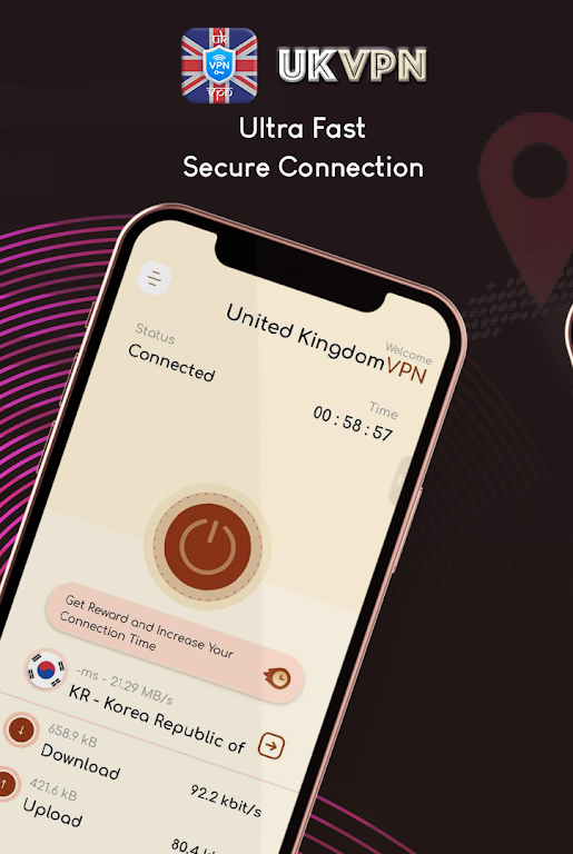 VPN United Kingdom- get UK VPN Screenshot 1