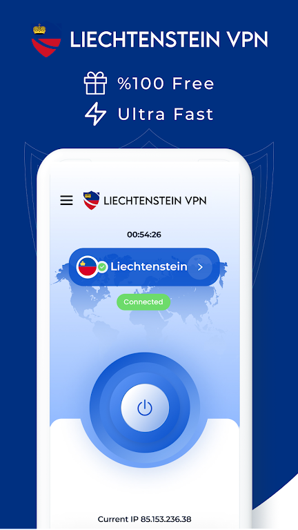 VPN Liechtenstein - Get IP Screenshot 1