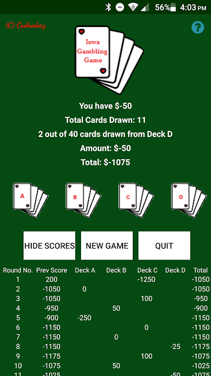 Iowa Gambling Game: Decision M Screenshot 1 