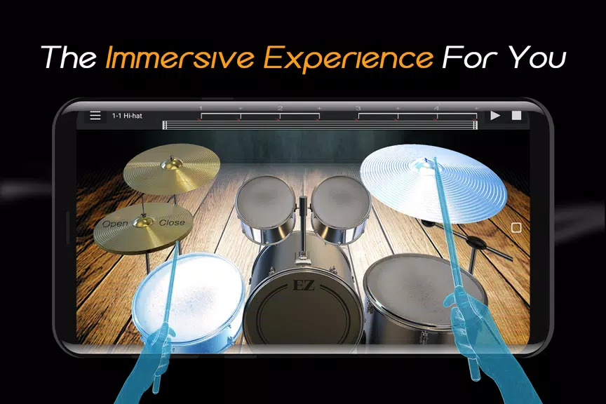 Easy Real Drums-Real Rock and jazz Drum music game Screenshot 3 