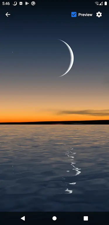 Moon Over Water Live Wallpaper Screenshot 1 