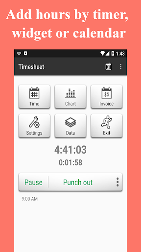 Timesheet – Work Hours Tracker Screenshot 1 