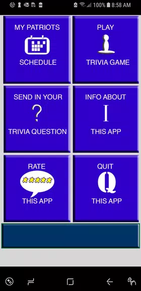 Trivia & Schedule Patriots Fan Screenshot 1 