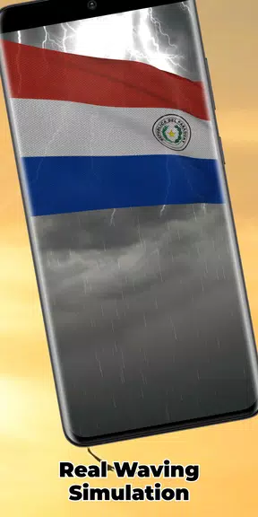 Paraguay Flag Live Wallpaper Screenshot 4