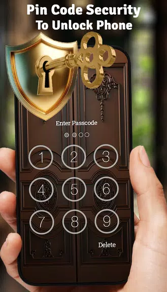 Vintage Door Lock Screen Screenshot 2