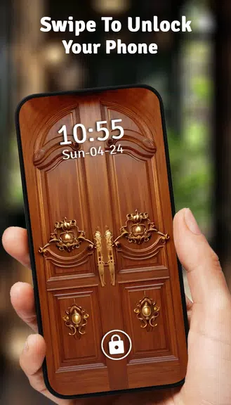 Vintage Door Lock Screen Screenshot 1